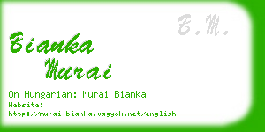 bianka murai business card